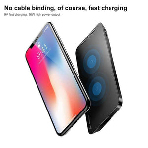 Baseus 10W Qi Wireless Charger For iPhone X XS Max XR Samsung S9 S8 Note 9 Fast Qi Wireless Safe Charging Desktop Charging Stand (black)