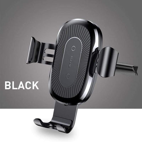 Baseus 10W Wireless Car Charger for Car CD Slot Fast Wireless Phone Charger For iPhone 11 Gravity Car Mount Mobile Phone Holder (CD Slot BLACK)