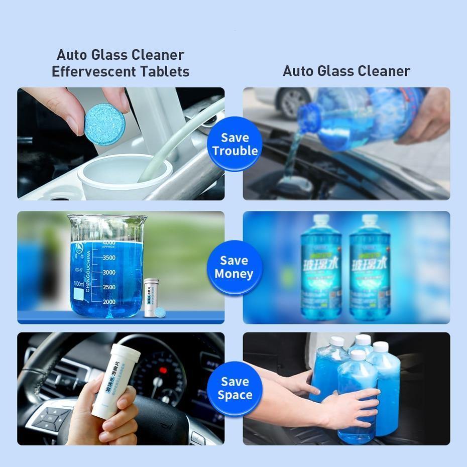 Baseus 12PCS Car Windshield Glass Solid Cleaner Solid Wiper Washer Auto Window Cleaning Fine Seminoma Wiper Car Accessories