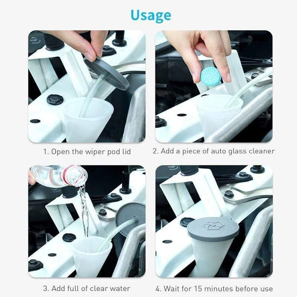 Baseus 12PCS Car Windshield Glass Solid Cleaner Solid Wiper Washer Auto Window Cleaning Fine Seminoma Wiper Car Accessories