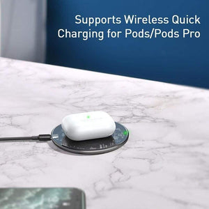 Baseus 15W Fast Wireless Charger For iPhone 11 X Xs Max For Airpods Visible Qi Wireless Charging Pad For Samsung S10 S9 Note 10