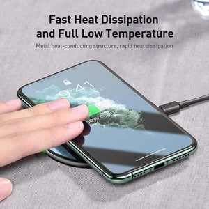Baseus 15W Fast Wireless Charger For iPhone 11 X Xs Max For Airpods Visible Qi Wireless Charging Pad For Samsung S10 S9 Note 10