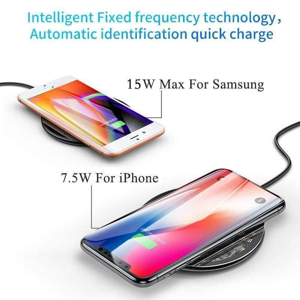 Baseus 15W Qi Wireless Charger for iPhone X/XS Max XR 8 Plus Visible Element Wireless Charging pad for Samsung S9 S10+ Note 9 10