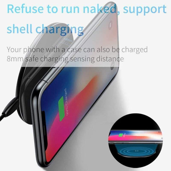 Baseus 15W Qi Wireless Charger for iPhone X/XS Max XR 8 Plus Visible Element Wireless Charging pad for Samsung S9 S10+ Note 9 10