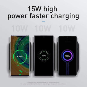 Baseus 15W Qi Wireless Charger Stand for iPhone 11 Pro X XS Samsung S10 S9 S8 Fast Wireless Charging Station with Holder