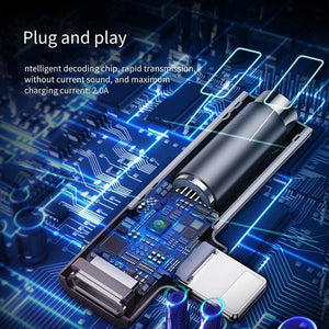 Planet Gates Baseus 2 in 1 Audio Adapter for iPhone Xs Max XR Xs X 8 Converter to 3.5mm Aux Jack Earphone Splitter Extension Charging Adapter