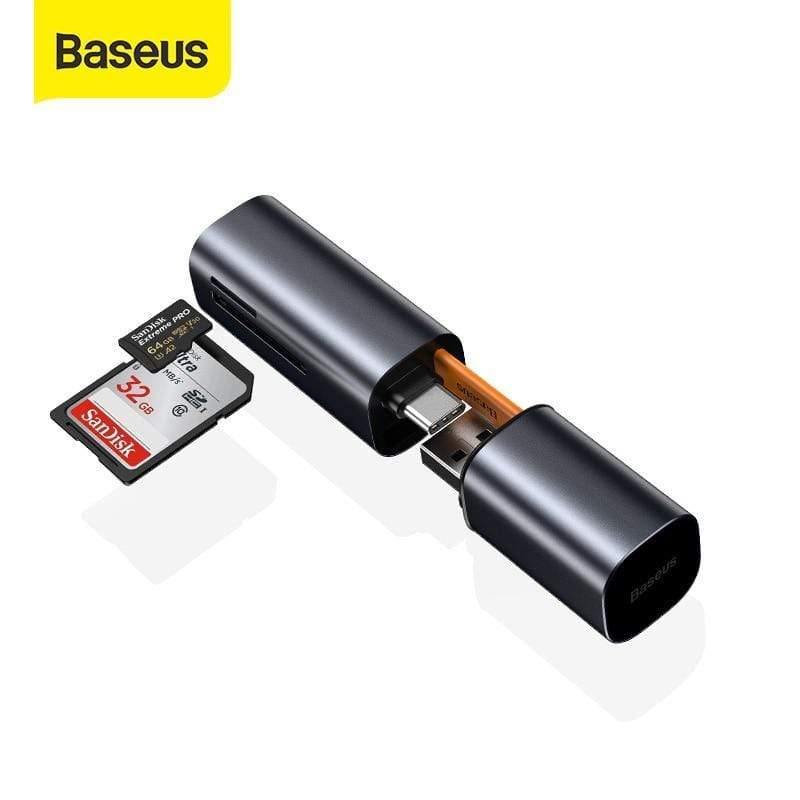 Baseus 2 in 1 Card Reader USB 3.0 Type C to TF Micro SD Card Reader for MacBook Pro Huawei P30 Pro Smart OTG Memory Card Reader