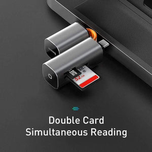Baseus 2 in 1 Card Reader USB 3.0 Type C to TF Micro SD Card Reader for MacBook Pro Huawei P30 Pro Smart OTG Memory Card Reader