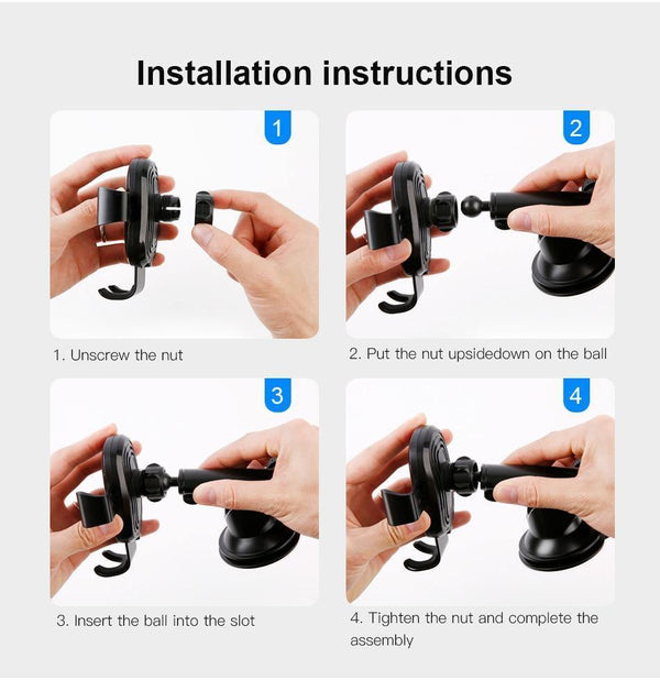 Planet Gates Baseus 2 in1 Qi Wireless Car Charger for iPhone X XS XR Samsung S9 Quick Wireless Charging Charger Car Mount Mobile Phone Holder