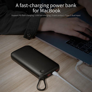 Planet Gates Baseus 20000mAh Dual USB Quick Charge 3.0 Power Bank For Samsung S9 iPhone X Xs Max Huawei Phone Powerbank USB PD Fast Charging
