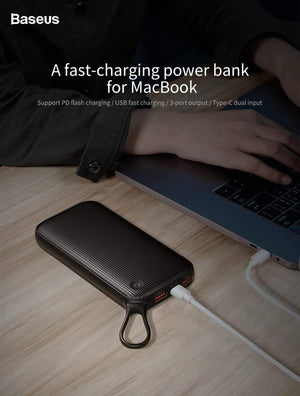 Planet Gates Baseus 20000mAh Dual USB Quick Charge 3.0 Power Bank For Samsung S9 iPhone X Xs Max Huawei Phone Powerbank USB PD Fast Charging