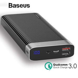 Planet Gates Baseus 20000mAh Power Bank For iPhone Huawei Powerbank USB Type C PD + Quick Charger 3.0 Fast Charging External Battery Pack