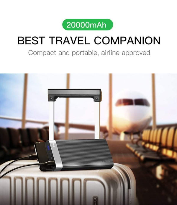 Planet Gates Baseus 20000mAh Power Bank For iPhone Huawei Powerbank USB Type C PD + Quick Charger 3.0 Fast Charging External Battery Pack