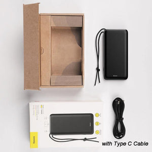 Planet Gates Baseus 20000mAh Power Bank For iPhone Samsung Huawei Xiaomi External Battery 3A Type C PD Fast Charing USB Charger Powerbank