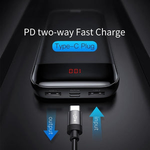 Planet Gates Baseus 20000mAh Power Bank For iPhone Xiaomi Portable 20000 mAh Powerbank External Battery USB C PD Charging Charger Poverbank