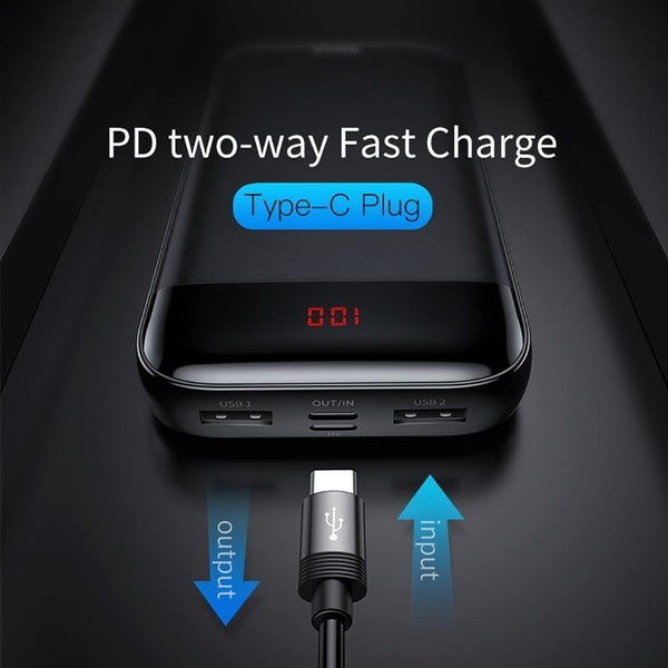 Planet Gates Baseus 20000mAh Power Bank For iPhone Xiaomi Portable 20000 mAh Powerbank External Battery USB C PD Charging Charger Poverbank