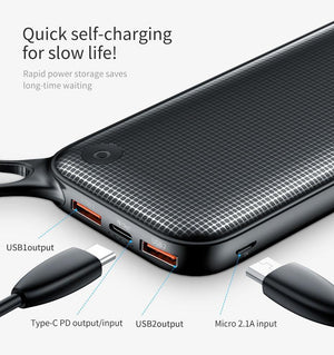 Planet Gates Baseus 20000mAh Power Bank For iPhone Xs Max XR 8 7 Samsung S9 USB PD Fast Charging + Dual QC3.0 Quick Charger Powerbank MacBook