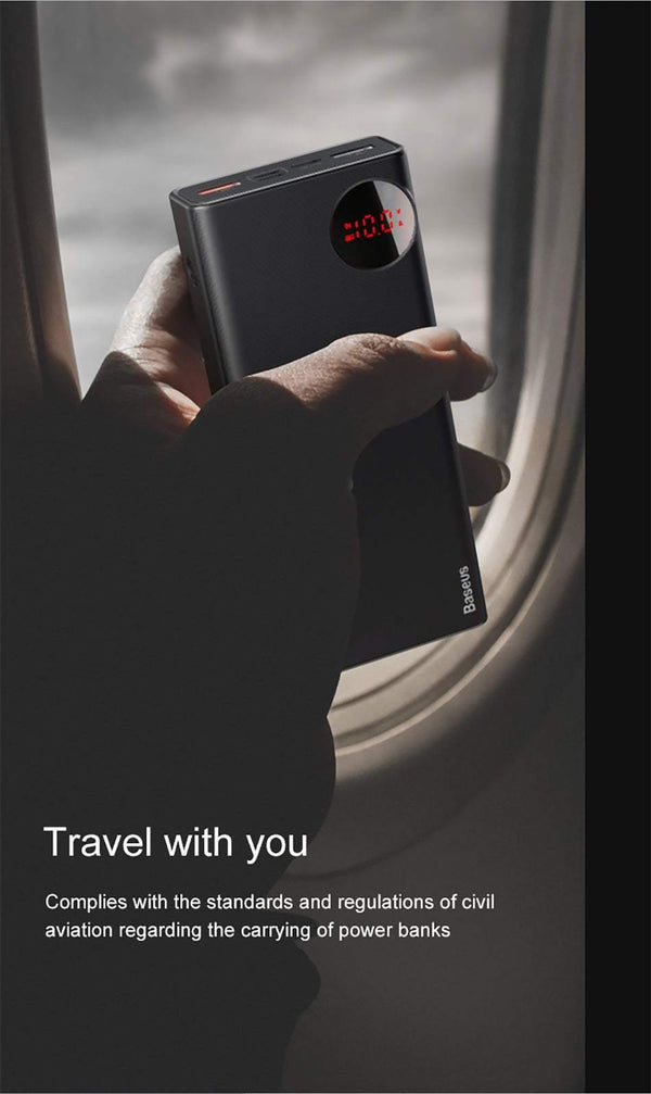 Planet Gates Baseus 20000mAh Power Bank USB C PD Quick Charge 3.0 20000 mAh Pover Poverbank For Huawei Xiaomi External Battery Pack Powerbank