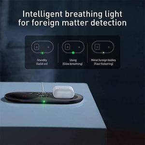 Baseus 20W Fast Qi Wireless Charger For Airpods iPhone 11 Pro Dual Wireless Charging Pad For Samsung S20 S10 Wireless Charger (black)