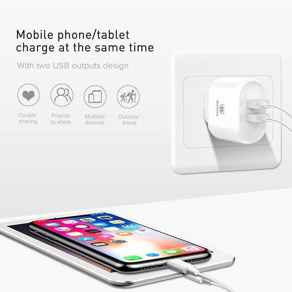 Planet Gates Baseus 23W Quick Charge 3.0 USB Charger For iPhone Samsung Xiaomi QC3.0 5V/3A Fast Charging EU Travel Wall Mobile Phone Charger