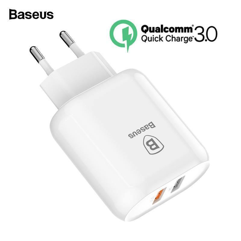 Planet Gates Baseus 23W Quick Charge 3.0 USB Charger For iPhone Samsung Xiaomi QC3.0 5V/3A Fast Charging EU Travel Wall Mobile Phone Charger