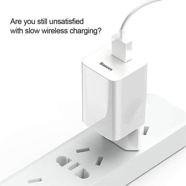Baseus 24W Quick Charge 3.0 USB Charger QC3.0  Wall Adapter Charger QC 3.0 Fast Charging For Smartphone (QC3.0 USB CHARGER)