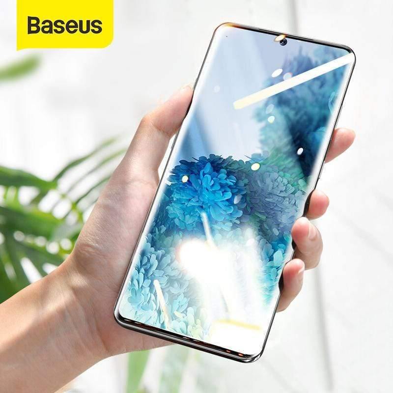 Baseus 2pcs UV Tempered Glass For Samsung Galaxy S20 Screen Protector Full Curved Protective Glass For Galaxy S20 Plus Ultra