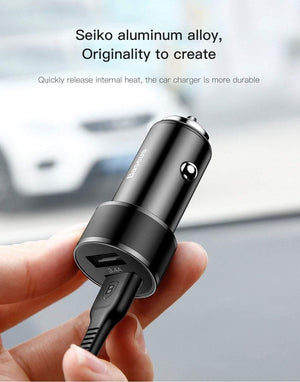 Planet Gates Baseus 3.4A Car Charger for iPhone Samsung Xiaomi Dual USB Mobile Phone Charger for Auto Tablet Travel Adapter Car Phone Charger