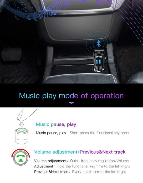 Planet Gates Baseus 3.4A Dual USB Car Charger For iPhone Bluetooth FM Transmitter Car Kit MP3 Player FM Modulator Fast Mobile Phone Charger