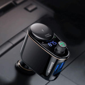 Planet Gates Baseus 3.4A Dual USB Car Charger For iPhone Bluetooth FM Transmitter Car Kit MP3 Player FM Modulator Fast Mobile Phone Charger