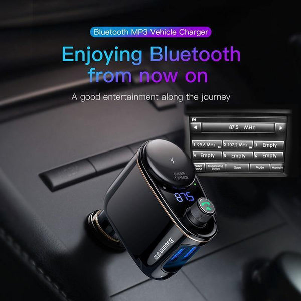 Planet Gates Baseus 3.4A Dual USB Car Charger For iPhone Bluetooth FM Transmitter Car Kit MP3 Player FM Modulator Fast Mobile Phone Charger