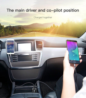 Planet Gates Baseus 3.4A Dual USB Car Charger For iPhone xs Samsung Xiaomi iPad 2 Port LED Car Mobile Phone Charger Fast Car Charging Charger