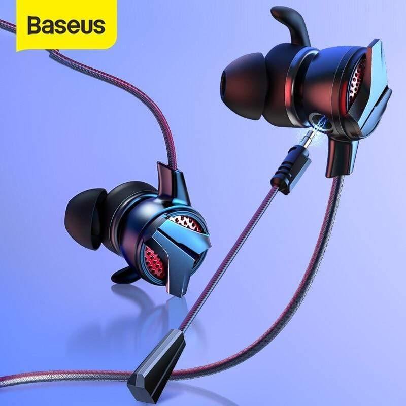 Baseus 3.5mm In-ear Gaming Earphone For Pubg Controller GAMO-15 3D Stereo earphones For Mobile pubg Gamer with Detachable HD Mic