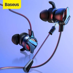 Baseus 3.5mm In-ear Gaming Earphone For Pubg Controller GAMO-15 3D Stereo earphones For Mobile pubg Gamer with Detachable HD Mic