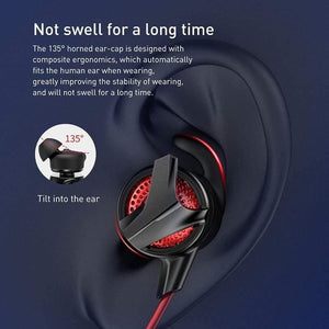 Baseus 3.5mm In-ear Gaming Earphone For Pubg Controller GAMO-15 3D Stereo earphones For Mobile pubg Gamer with Detachable HD Mic