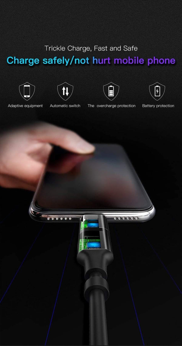 Planet Gates Baseus 3 in 1 USB Cable For iPhone Micro USB Type C Charger Cable For iPhone Xs Max X 8 7 Samsung Oneplus Android Phone Cables
