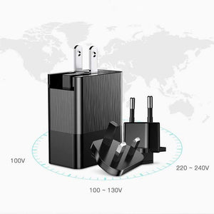 Baseus 3 Port USB Charger 3 in1 Triple EU US UK Plug 2.4A Travel Wall Charger Adapter Portable USB Phone Charger (3-in-1 USB CHARGER)
