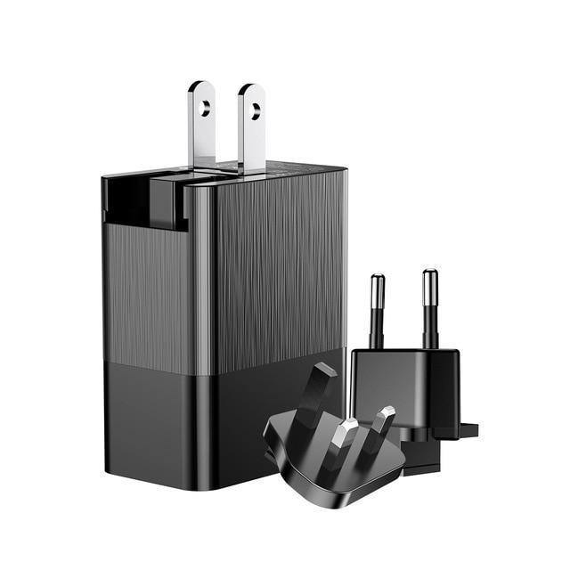 Planet Gates Baseus 3 Port USB Charger 3in1 Triple EU US UK Plug 2.4A Travel Wall Charger Adapter for iPhone Samsung Xiaomi Phone USB Charger