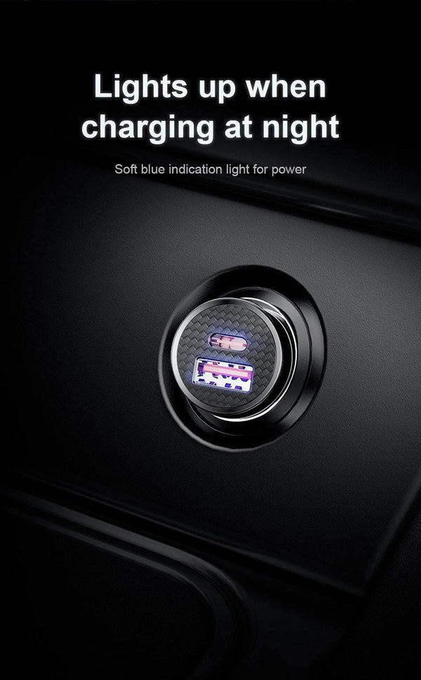 Planet Gates Baseus 30W Quick Charge 4.0 3.0 Car Charger For Samsung Huawei Supercharge SCP USB Type C PD 3.0 Fast Charging Car Phone Charger
