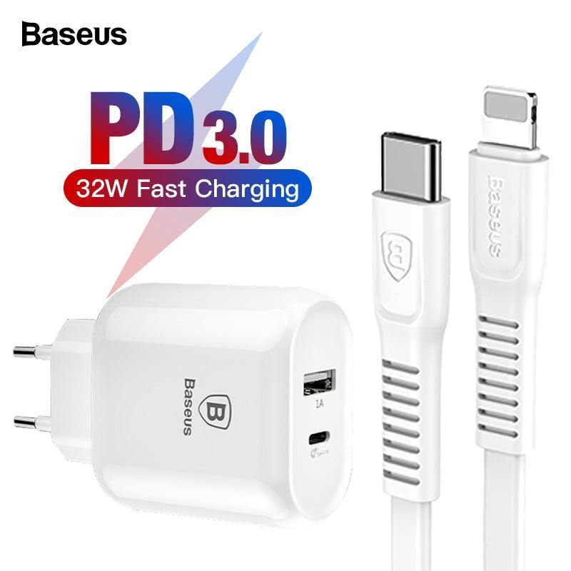 Planet Gates Baseus 32W USB C PD Charger For iPhone Xs X Quick Charge Type C PD 3.0 Mobile Phone Charger Fast Charging Type-c PD USB Charger
