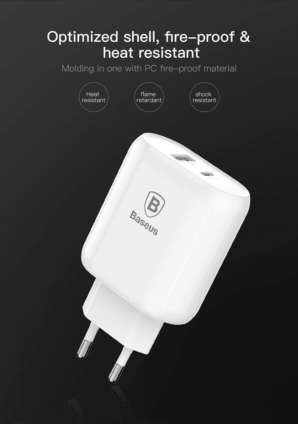 Planet Gates Baseus 32W USB C PD Charger For iPhone Xs X Quick Charge Type C PD 3.0 Mobile Phone Charger Fast Charging Type-c PD USB Charger
