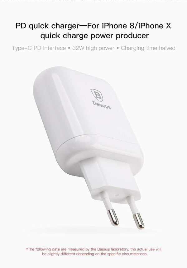 Planet Gates Baseus 32W USB C PD Charger For iPhone Xs X Quick Charge Type C PD 3.0 Mobile Phone Charger Fast Charging Type-c PD USB Charger