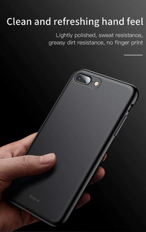 Planet Gates Baseus 360 Full Body Hard PC Case For iPhone 8 7 Plus Cover Tempered Glass+TPU Back Cover Protective Case For iPhone 8Plus 7Plus