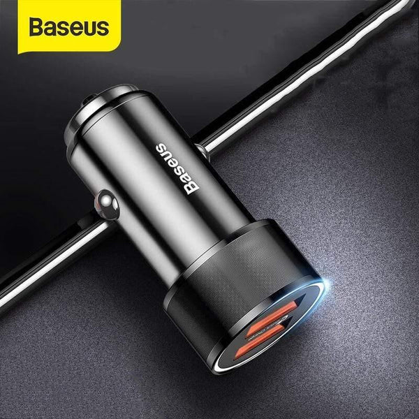 Baseus 36W Dual USB Quick Charge QC 3.0 Car Charger For iPhone USB Type-C PD Fast Charger Mobile Phone Quick Charger Car-Charger
