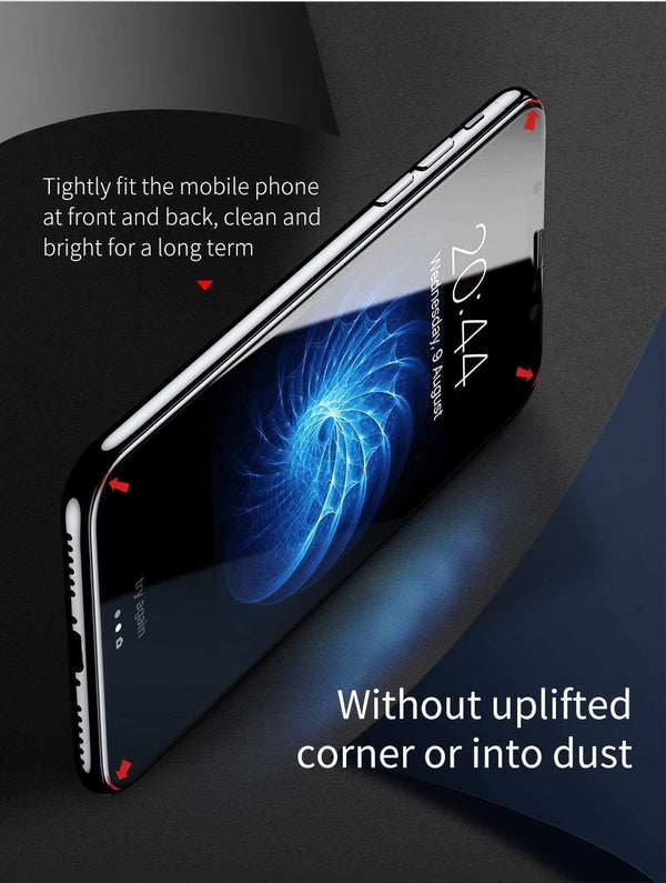 Planet Gates Baseus 3D Full Screen Protective Glass For iPhone X Screen Protector Front Film + Back Cover Glass For iPhone X Tempered Glass