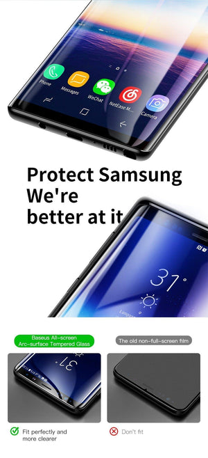 Planet Gates Baseus 3D Surface Screen Protector For Samsung Note 9 0.3mm Thin 9H Tempered Glass For Samsung Galaxy Note 9 Protective Glass