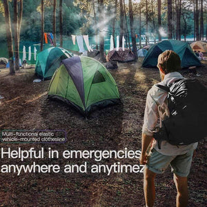 Baseus 3M Strong Elastic Rope Bungee Shock Cord Strap Stretch String Clothes Line with Hooks for Car Travel Outdoor Project Tent