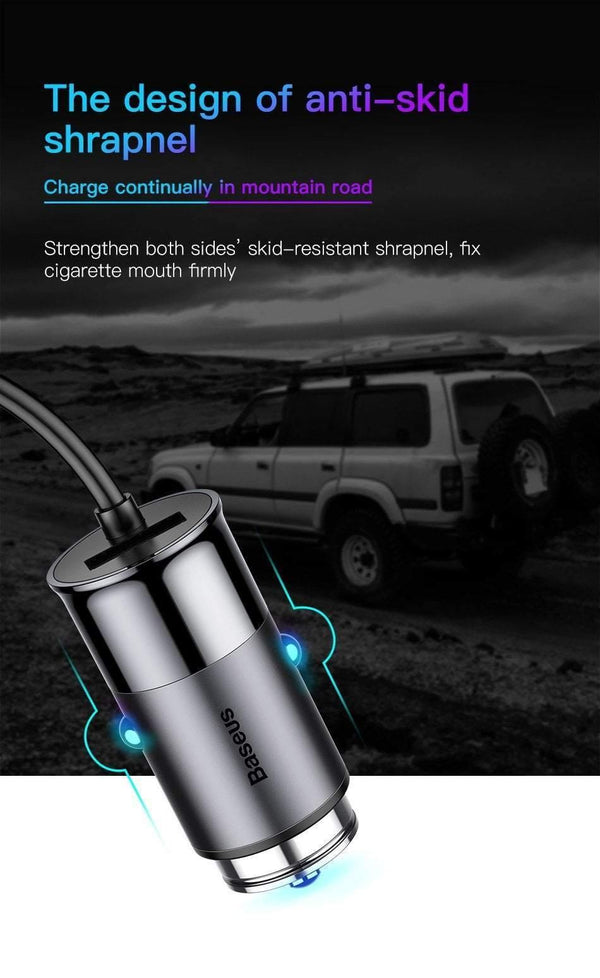 Planet Gates Baseus 4.8A USB Car Charger For iPhone Samsung Xiaomi mi Fast Car Charging Mobile Phone Charger With Spring 2 in 1 USB Cable