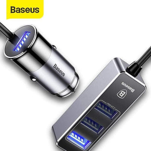 Baseus 4 USB Fast Car Charger For iPhone iPad Samsung Tablet Mobile Phone Charger 5V 5.5A Car USB Charger Adapter Car-Charger