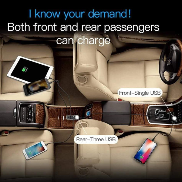 Baseus 4 USB Fast Car Charger For iPhone iPad Samsung Tablet Mobile Phone Charger 5V 5.5A Car USB Charger Adapter Car-Charger